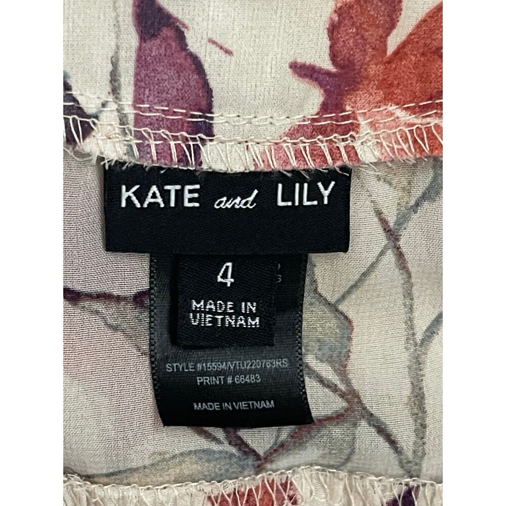 Kate & Lily Sheer White Floral Print Long Sleeve Surplice V-Neck Maxi Dress 4 - Picture 4 of 7